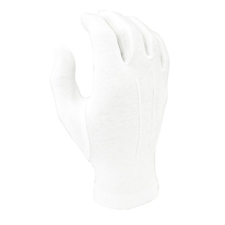 WG1000S - White Cotton Parade Gloves w/Snap Back