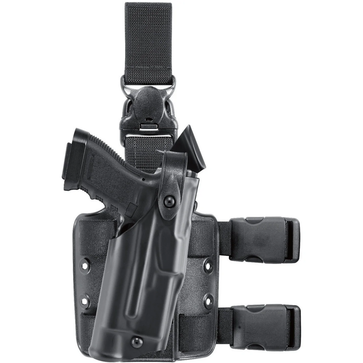 Model 6305 Als/sls Tactical Holster W/ Quick-release Leg Strap For Glock 17 W/ Light